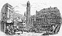 Piazza dei Frutti. Xilografia del 1872 (Oscar Mario Zatta)